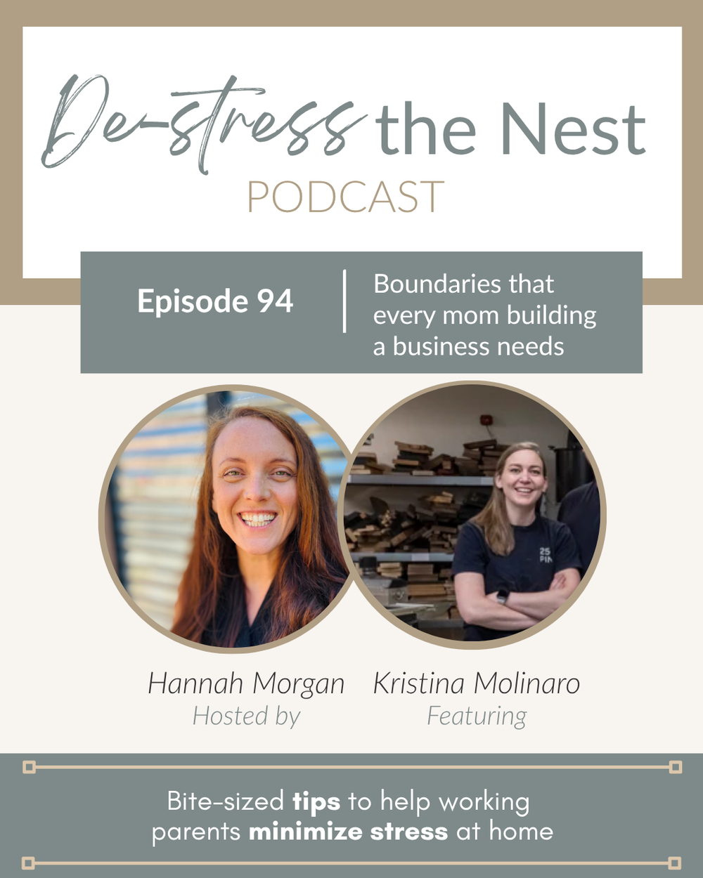 De-Stress the Nest: Boundaries That Every Mom Building a Business Needs with Kristina Molinaro